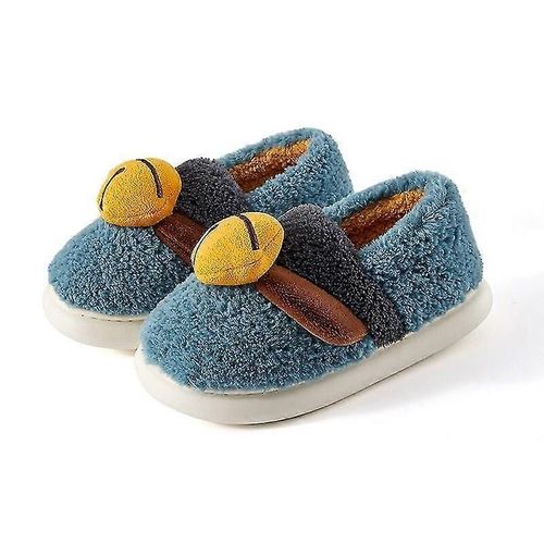 Chaussures Noeud Papillon Pantoufles En Peluche Hiver Chaudpais Poilu Pantoufles Doux Antidérapant Semelle Coton Intérieur Toboggans Accueil Dames Bsbleusadultes42s43 10s102 Poucessunisexe