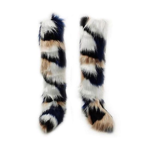 Evago ¿ Bottes En Fausse Fourrure Pour Femmes, Bottes De Neige Courtes Et Moelleuses, Mi-Mollet, Chaudes Et Confortables, Chaussures Plates D'extérieur-Kaki-Adulte-41-Homme