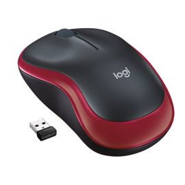 Logitech M185 - Souris optique sans fil ambidextre 1000 dpi avec récepteur USB - rouge