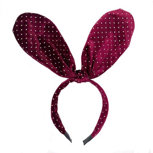 Bandeau De Diffusion En Direct Pré-Cravate Mignon Lapin Forme D'oreille Bande De Cheveux Pour Les Filles 