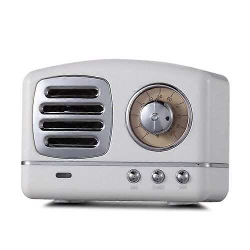 EVAGO Haut-parleurs Bluetooth d'extérieur vintage en métal Haut-parleur sans fil portable avec basses en plein air Bluetooth 4.1-GRIS