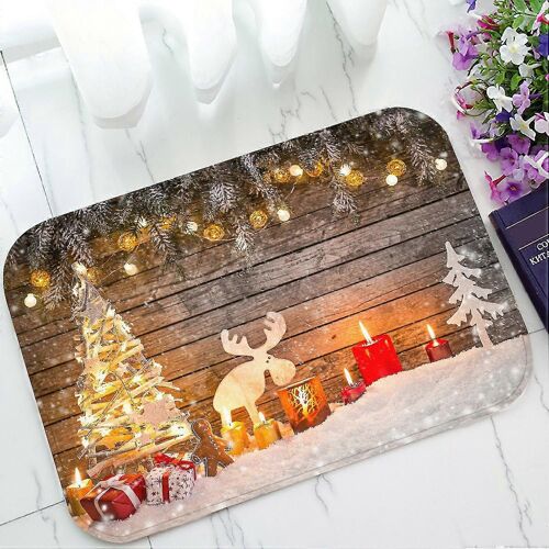 Décoration De Noël Sur Paillasson En Bois Tapis D'entrée Tapis De Sol Décoration Intérieure 40x60 Cm