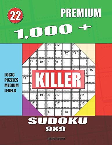 1,000 + Premium Sudoku Killer 9x9: Logic Puzzles Medium Levels (Killer Sudoku)