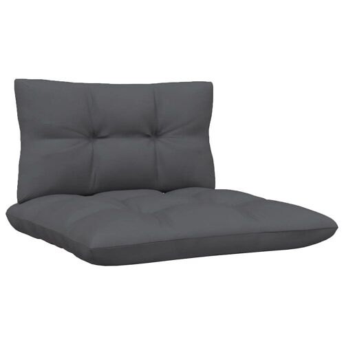 Vidaxl Canapé 3 Places De Jardin Avec Coussins Anthracite Bois De Pin