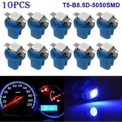Evago 10 Pièces T5-B8.5d-5050smd Led Smd Lampe Voiture Jauge Vitesse Tableau De Bord Ampoule Tableau De Bord Instrument Lumière 12v-Bleu