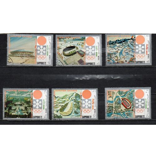Yémen- Lot De 10 Timbres Oblitérés- Jeux Olympiques D'hiver Sapporo72