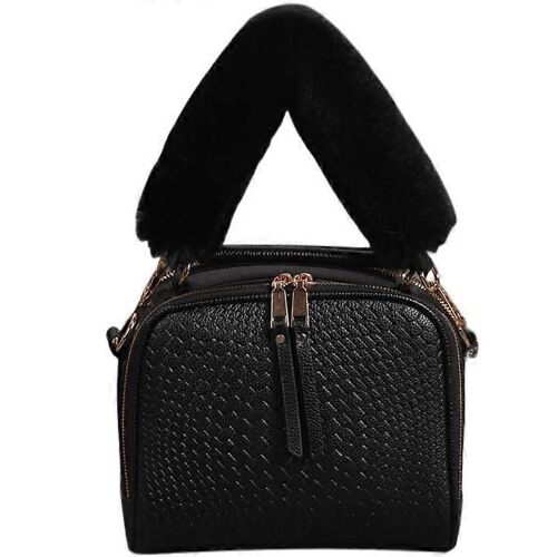 Sangle de rechange pour poignée de sac en fausse fourrure, courte, avec boucle en métal-COULEUR 3-120CM