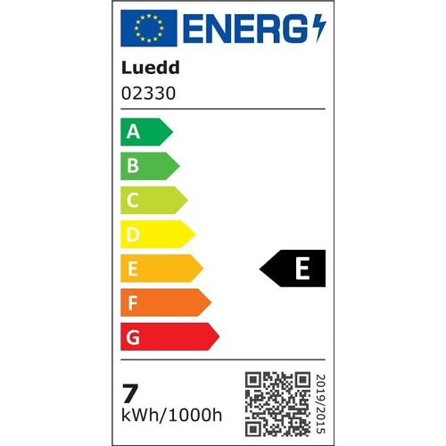 LUEDD Lot de 5 lampes LED E27 dimmables verre opale 7W 806 lm 2200K