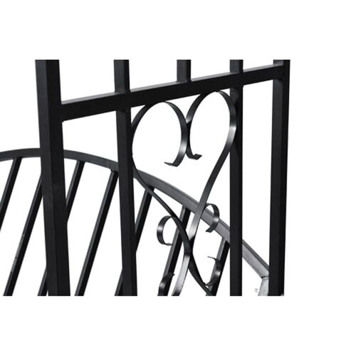 Gloriette De Jardin Noire Avec Banc