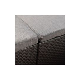Canapé D'angle Imitation Rotin Tressé Avec Table Basse - Allibert By Keter - 5 Places - Gris Graphite - Sanremo