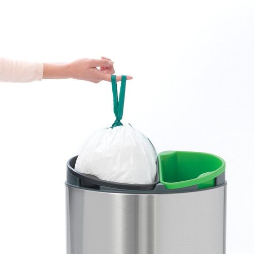 Poubelle Tri S?lectif 23+10l Matt Steel - 100680