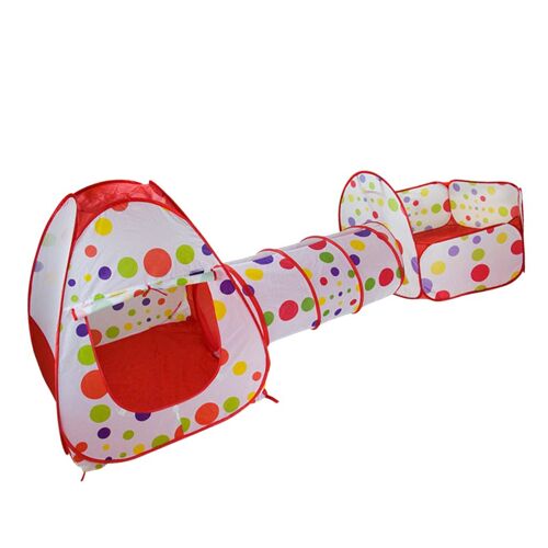 Tente De Jeu Pour Enfants Avec Tunnel De Crawl Piscine À Balles Filles Garçon Pop Up Jouet Tente