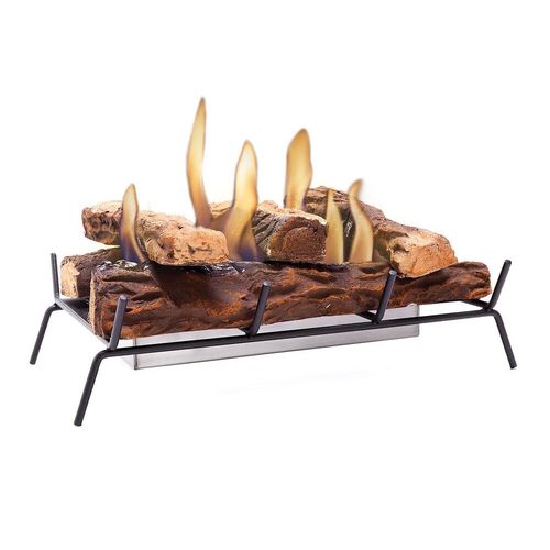 brûleur de biocarburant 1,2 L avec grille et bûches en céramique