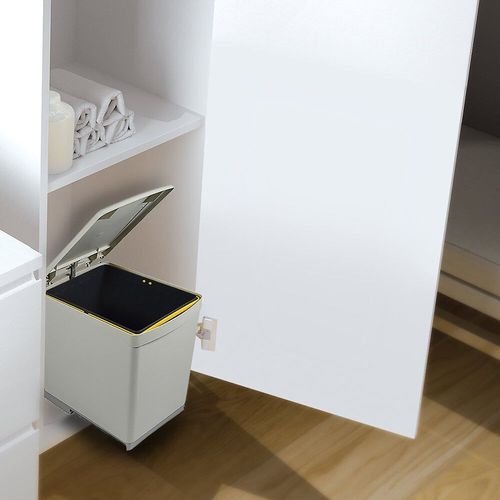 Poubelle de tri sélectif - couvercle automatique - 1 bac de 16 litres EMUCA