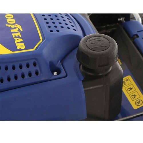 Tondeuse thermique essence 161 cm³ Autotractée 5 CV Moteur 4T OHV GOODYEAR Mulching Silencieuse