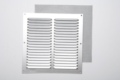 Grille d'aération aluminium anodisé, L.20 x l.20 cm