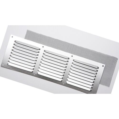 Grille d'aération aluminium anodisé, L.10 x l.30 cm