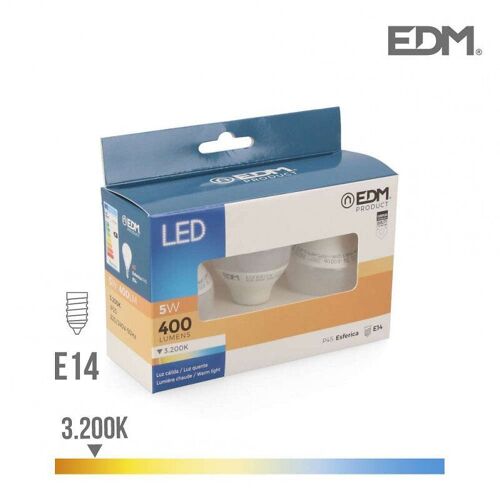 Lot De 3 Ampoules Led E14 5w ?Quivalent ? 50w - Blanc Chaud 3200k