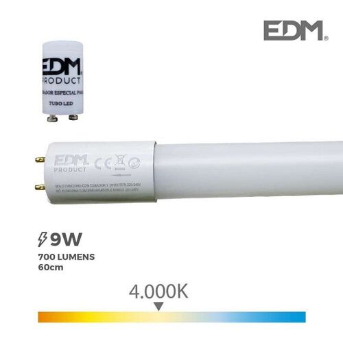 Tube Led T8 60cm 9w 700lm - Blanc Naturel 4000k