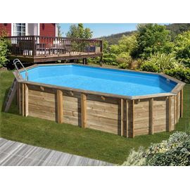 Piscine bois Orange 7,55 x 4,56 x 1,46 m - Gré