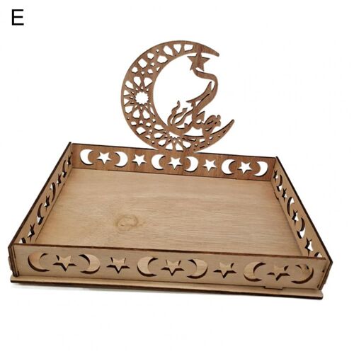 Plateaux de rangement bijoux plat non peint lune, Design pièces centrales de Table en bois bibelot plat décor de mariage fournitures de fête de mariage 2023