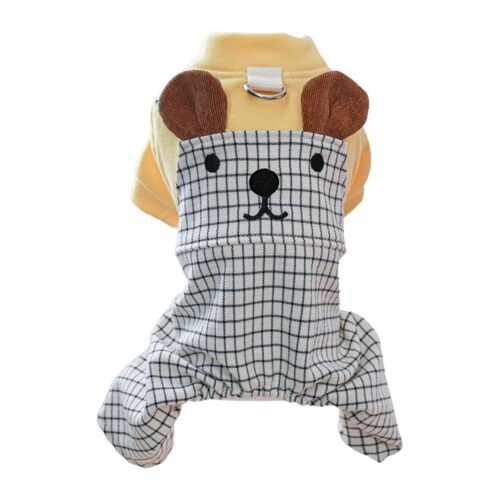 Body Pour Animaux De Compagnie, Facile À Porter, Beau Travail Décoratif, Dessin Animé, Oreilles D'ours, Robe Pour Animaux De Compagnie, Chat, Chien, Combinaison À Carreaux