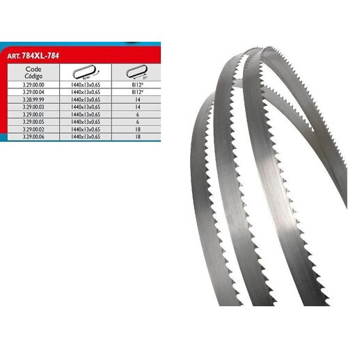 5 Lames de scie à  ruban acier 8/12 Z/1"" 1440x13x0,65 pour 784 784 XL Femi