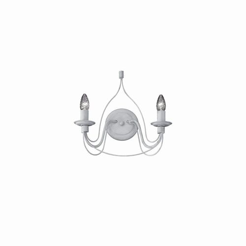 Ideal Lux Corte - Applique Murale D'intérieur À 2 Ampoules, Blanc Antique, E14