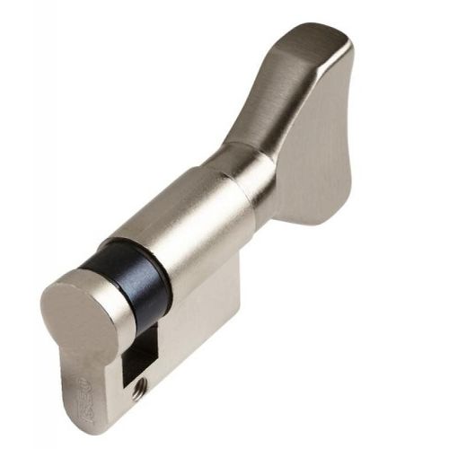Demi cylindre à bouton - B40 x 10 - R6 - varié - laiton nickelé ISEO CITY