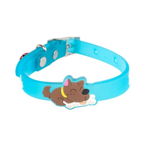 Anneau De Traction Circulaire Pour Animaux De Compagnie, Sangle De Cou Avec Cloche Décorative, Motif De Dessin Animé Durable Pour Chien Et Chat
