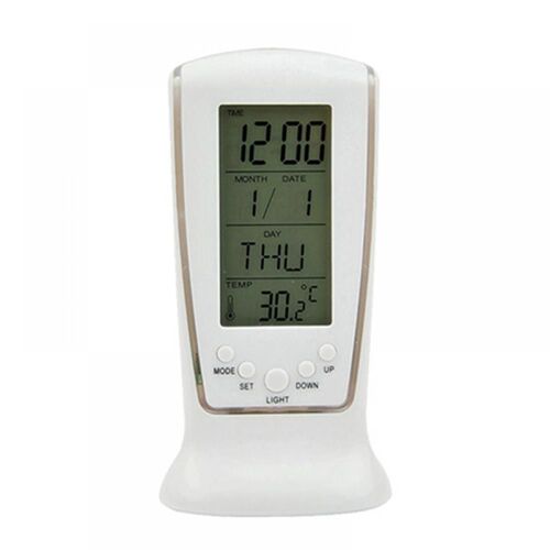 Horloge murale numérique à LED, réveil avec rétro-éclairage bleu, calendrier électronique, thermomètre, cadeau pour la maison
