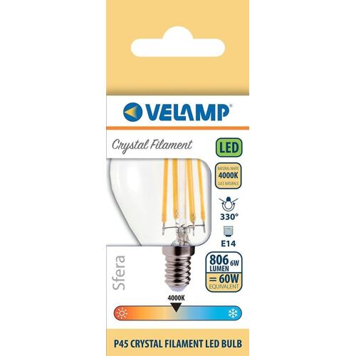 Ampoule ? Filament Led, Mini-Sph?Rique P45, 6w / 806lm, Culot E14, 4000k