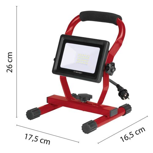 Light Pad :projecteur Led, 20w 1600 Lumen, Ip65, Noir. Câble 1,5 M