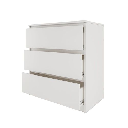 Commode Moderne Avec 3 Tiroirs Malwa M3 - Blanc