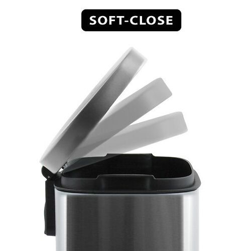 Poubelle ? P?dale De Cuisine Grande Capacit? Inox Akira 50l Bross?