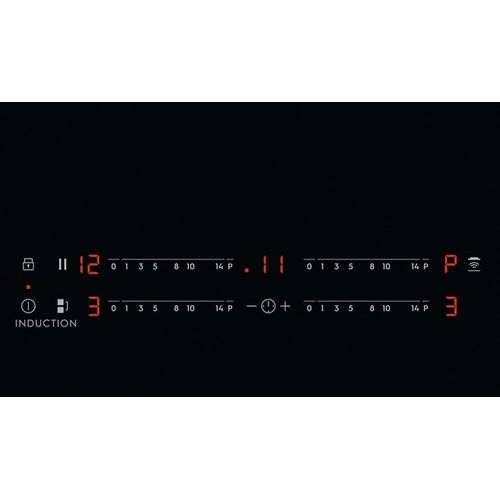 Electrolux EIV63443 - Table de cuisson à induction - 4 plaques de cuisson - Niche - largeur : 56 cm - profondeur : 49 cm - noir - avec avant biseauté