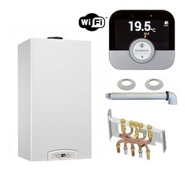 Chaudière Gaz Condensation Inoa Green Chaffoteaux 25 kW Complète (Ventouse + Douilles + Dosseret) avec Thermostat Connecté