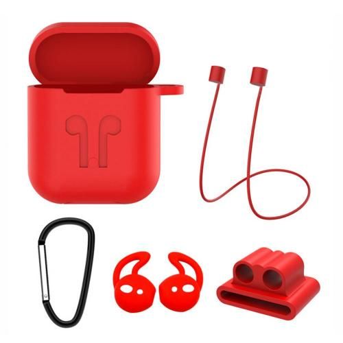 étui de protection Portable en Silicone, ensemble de cordes Anti-perte pour Air Pods 1/2, 5 pièces