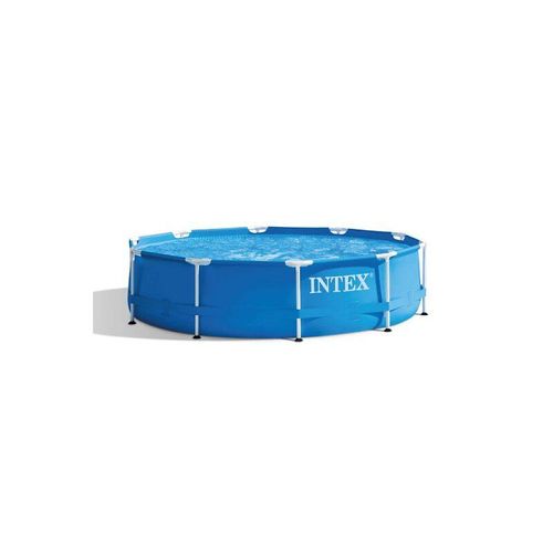 Kit piscine tubulaire Intex Metal Frame ronde 3,05 x 0,76 m + Bâche de protection