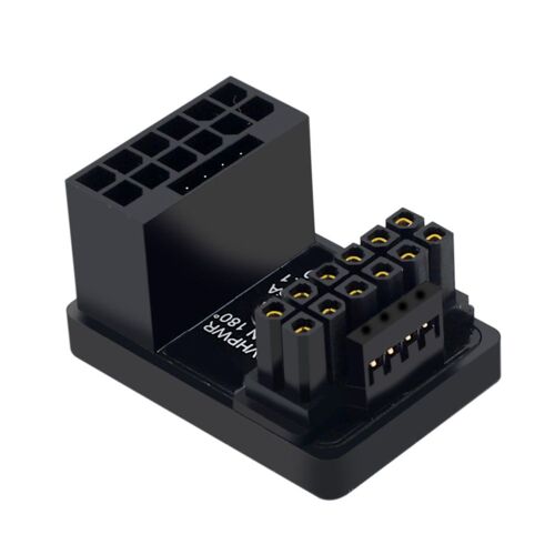 Carte adaptateur d'alimentation ATX3.0 2VHPWR 180 pour PCIepig, connecteur tournant coudé