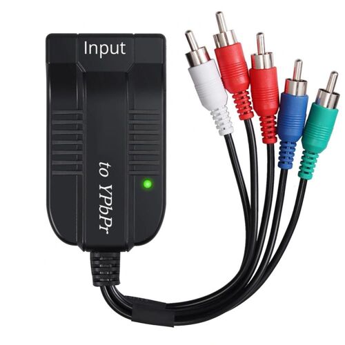 Adaptateur de convertisseur rvb R/L compatible HDMI à composant vidéo 1080p YPbPr 5RCA, sortie Audio