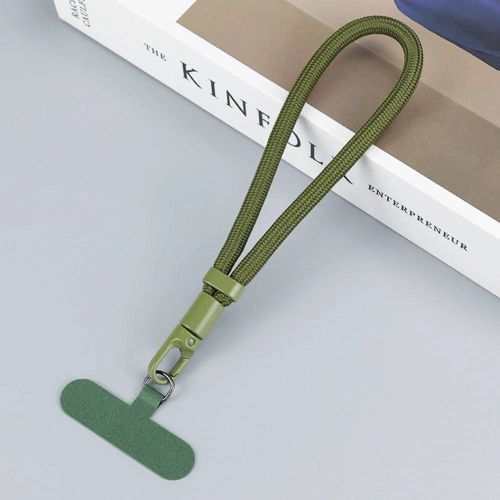 Lanière De Téléphone Portable Universelle Réglable, Dragonne Courte Avec Conception Anti-Chute Autobloquante, Sangle De Téléphone En Polyester Durabledeep Greenautre