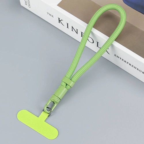 Lanière De Téléphone Portable Courte Tressée Universelle Réglable, Anneau De Chaîne Suspendu Avec Patch Dragonne Détachable Pour Téléphone Portableautrelight Green