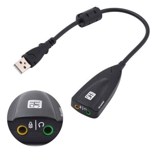 Wild USB externe 7.1 canaux, carte son, micro sauna, câble adaptateur pour téléphone, PC, ordinateur portable