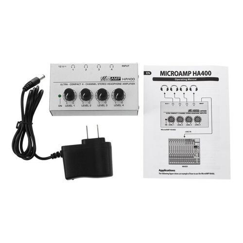 Amplificateur micro-ampli stéréo, casque Ultra-compact à 4 canaux, HA400