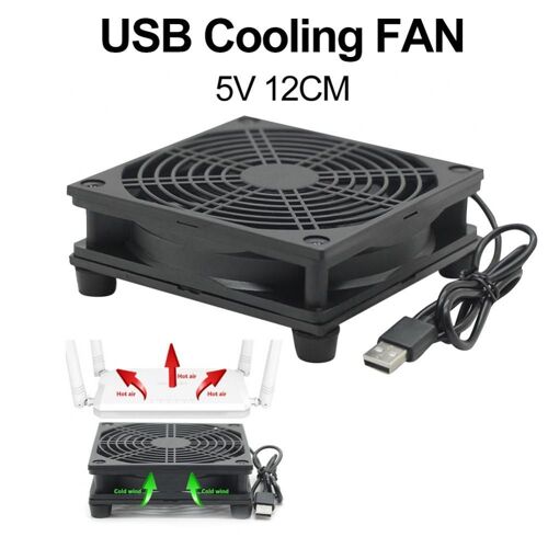 Ventilateur de refroidissement USB 5V 12cm, refroidisseur pour ordinateur de bureau