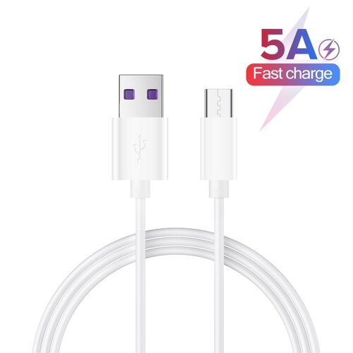Câble Usb 5a De Type C Pour Recharge Rapide Et Transfert De Données, Cordon De Chargeur Pour Téléphone Samsung S22 Xiaomi 12 Pro Poco F3 X4 Gt Oneplus 10 Realme, 2m, 5 Pièces