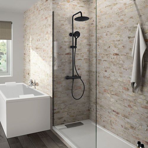 Colonne de douche design rond Loft Game - Noir