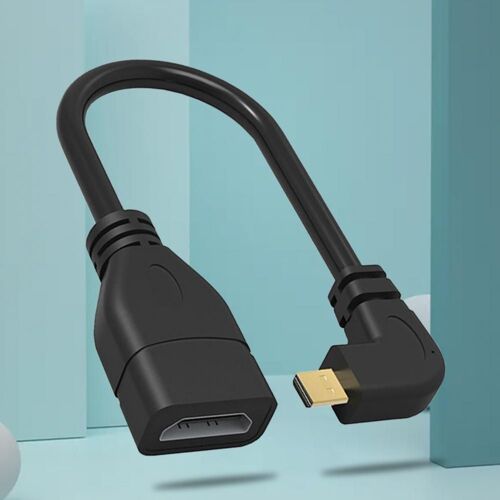 rallonge mâle-femelle, 20cm, Angle droit 90 degrés, compatible Micro HDMI, câble adaptateur pour HDTV