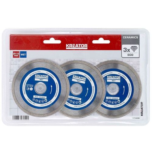 Disque diamant carrelage, faïence - Alésage 22,2 mm 3 disques 115 mm 1,9 mm